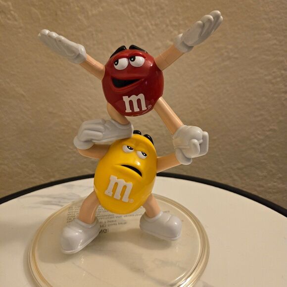 Vintage Mars Co Red and Yellow M&Ms Candy Plastic Figure 6” - Picture 2 of 4